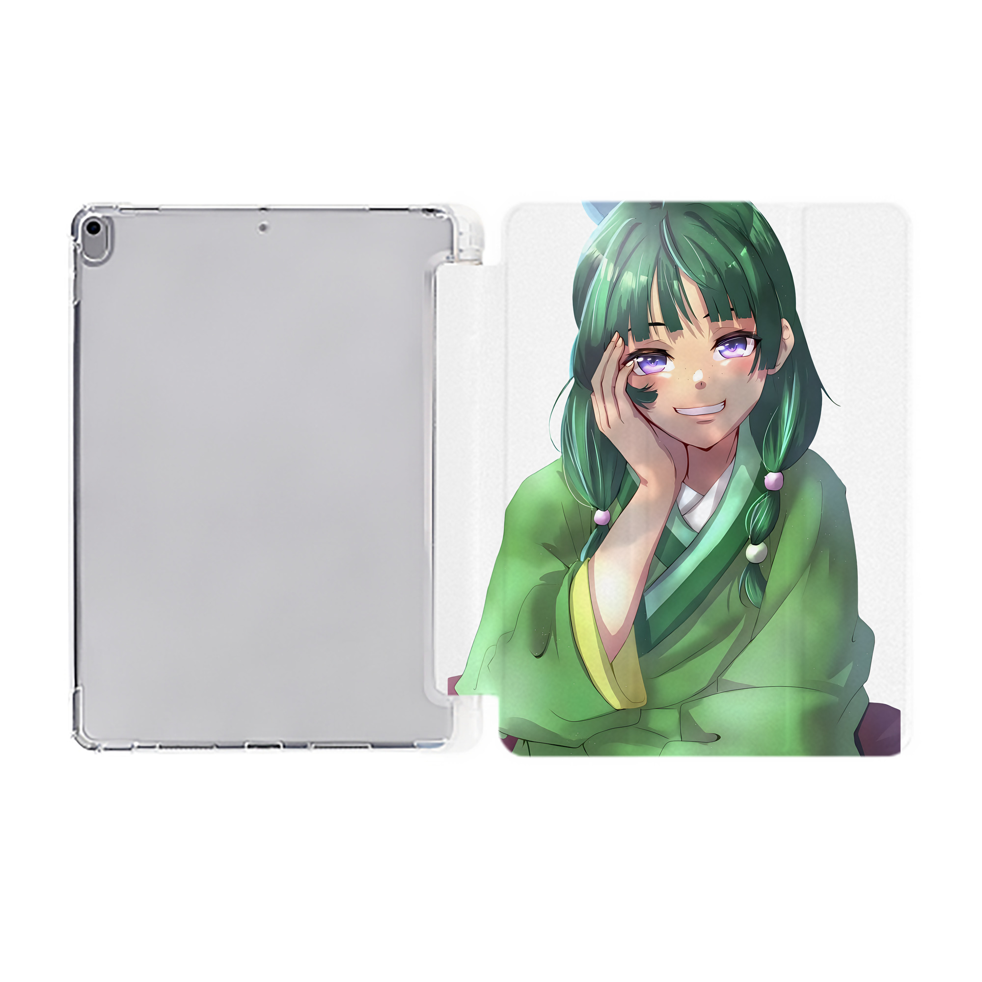 （画像用） 薬屋のひとりごと The Apothecary Diaries IPad ケース ペン収納付き 三つ折りスタンド PUレザー×シリコン 対応機種9.5/10.5/10.9インチ